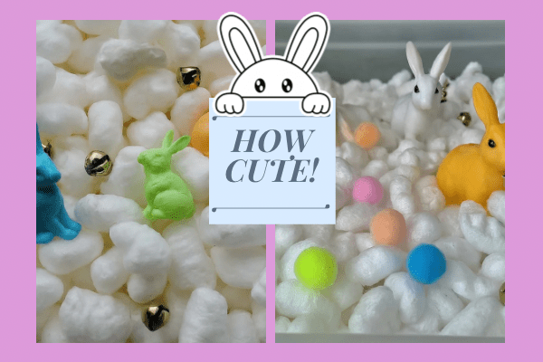 easter sensory bin