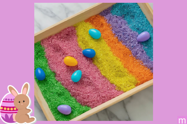  colorful rice with colorful eggs