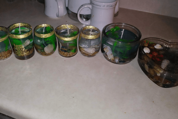 beach-themed gel candles crafts for kids
