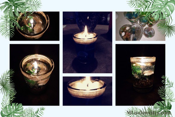 glowing beach candles
