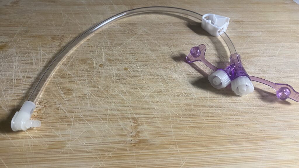 G-Tube Feeds extension set for mini- one amt feeding tube.