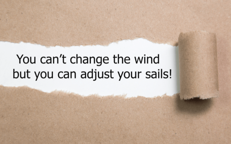 the words you can't change the wind but you can adjust your sails!