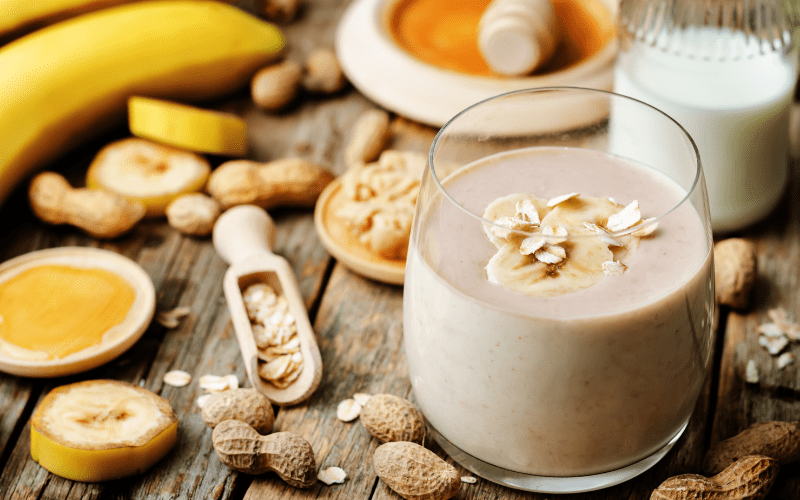 delicious plant based protein peanut butter smoothie