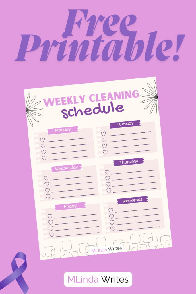 daily routine schedule to get organized