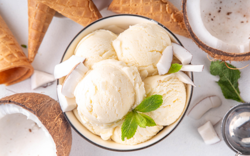 creamy coconut vegan ice cream