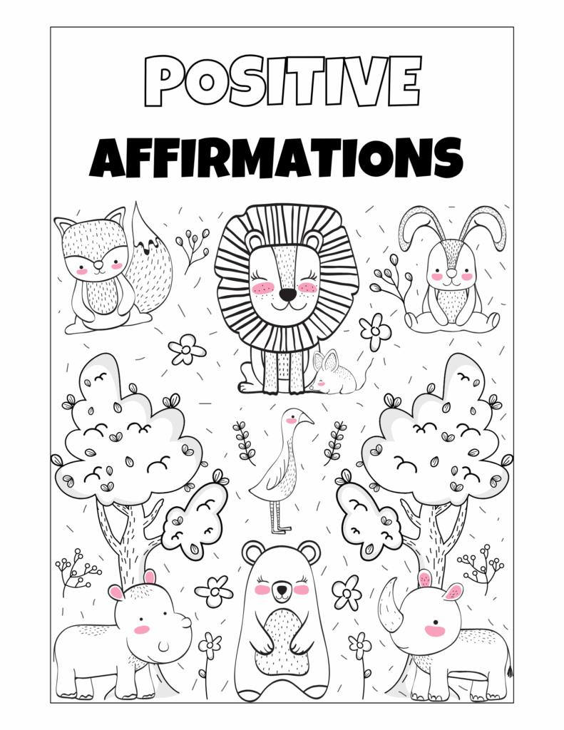 coloring pages positive affirmations