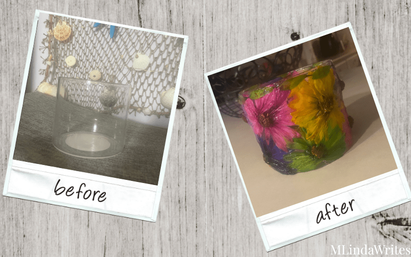 before and after of candle art therapy