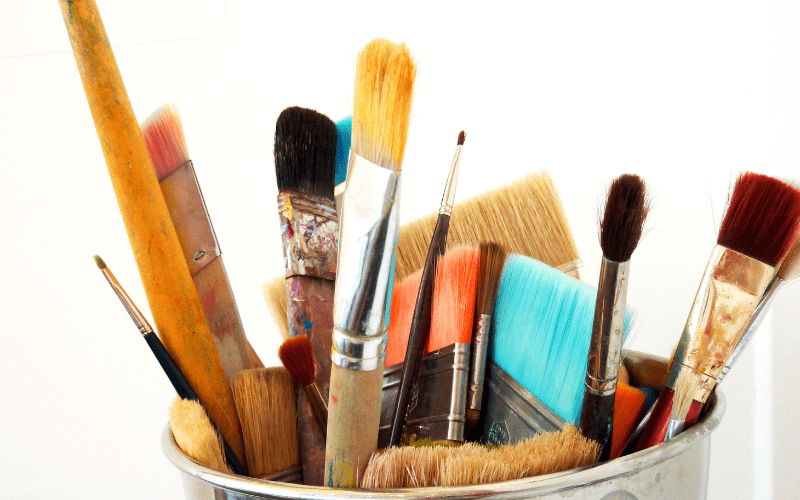 various paint brushes