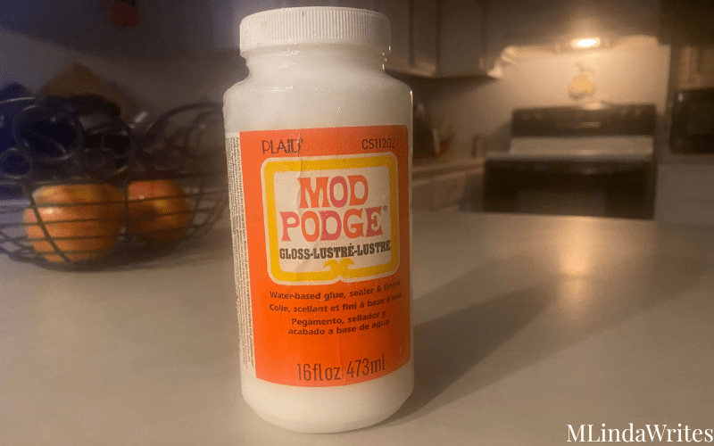 mod podge gloss version for candle art and crafts